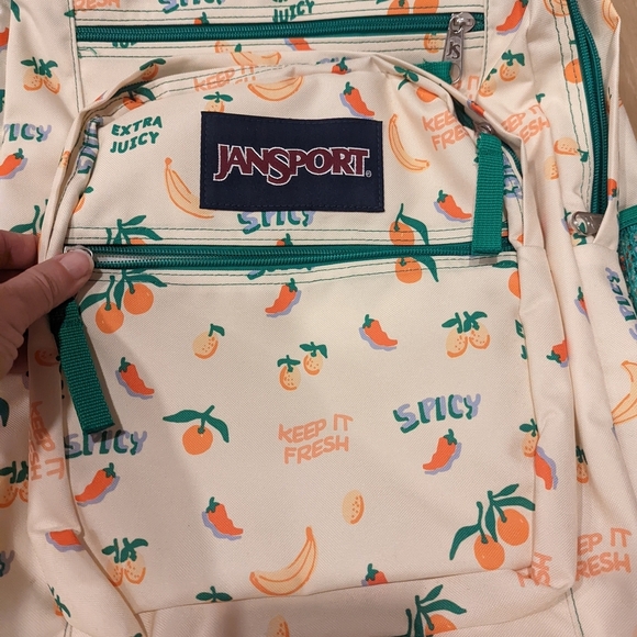 Jansport cream and green fruit Printed Backpack main image 7